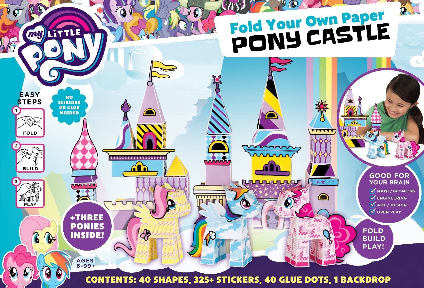 MLP Fold Your Own Paper Pony Castle Set 1