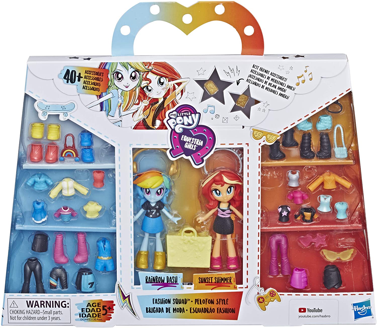 MLP EG Rainbow Dash & Sunset Shimmer Fashion Squad Mini Doll Set 1