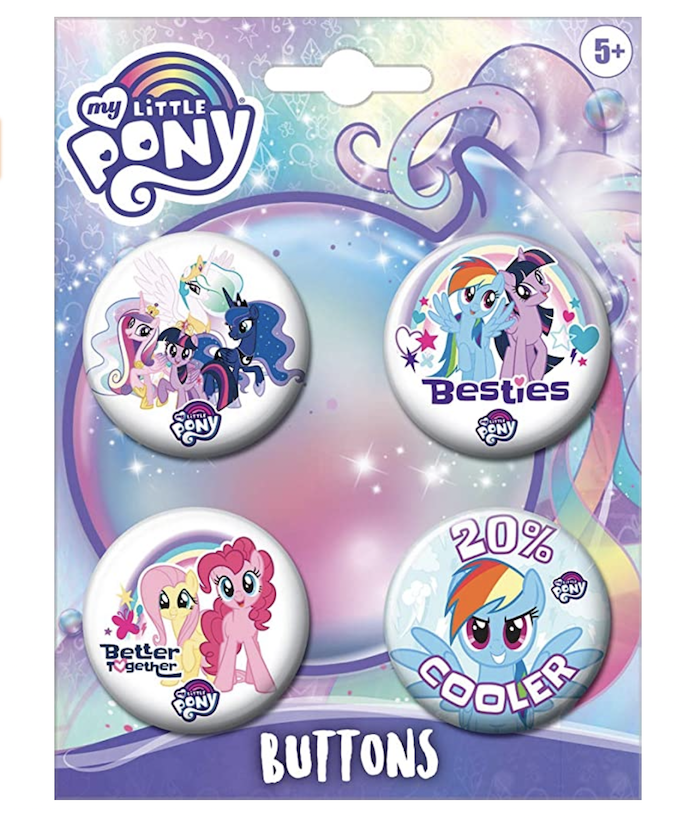 MLP Character Collectable Buttons 4-Pack 1