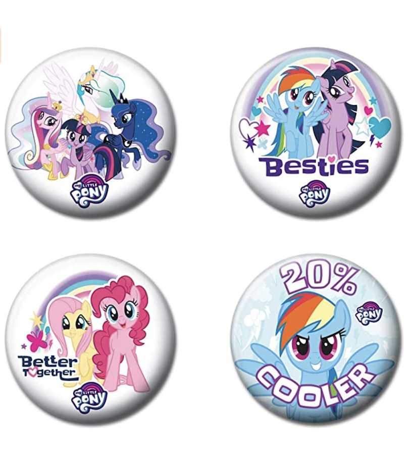 MLP Character Collectable Buttons 4-Pack 2