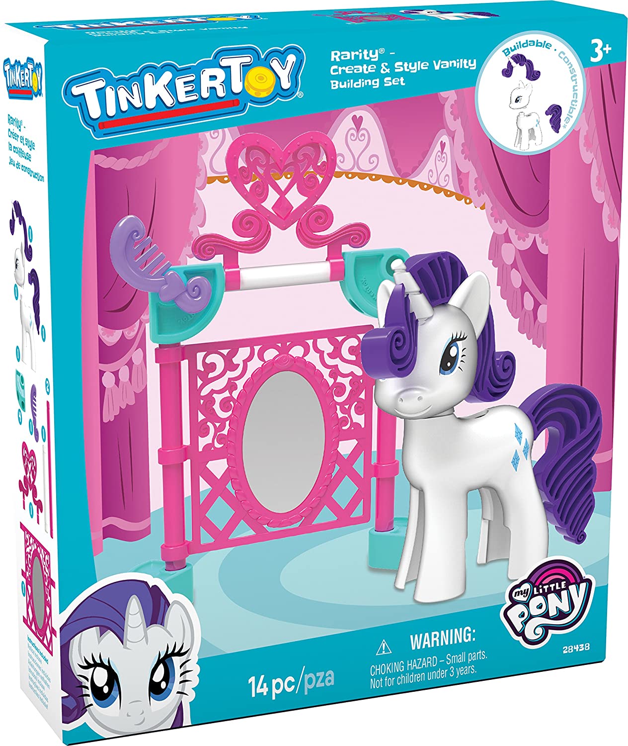 MLP Tinker Toy Rarity Create and Style Building Set 1