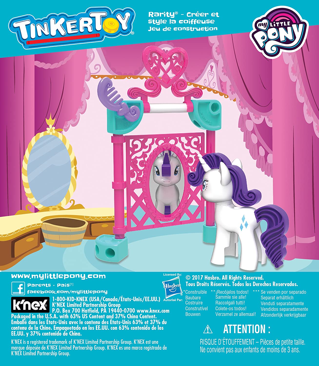 MLP Tinker Toy Rarity Create and Style Building Set 2