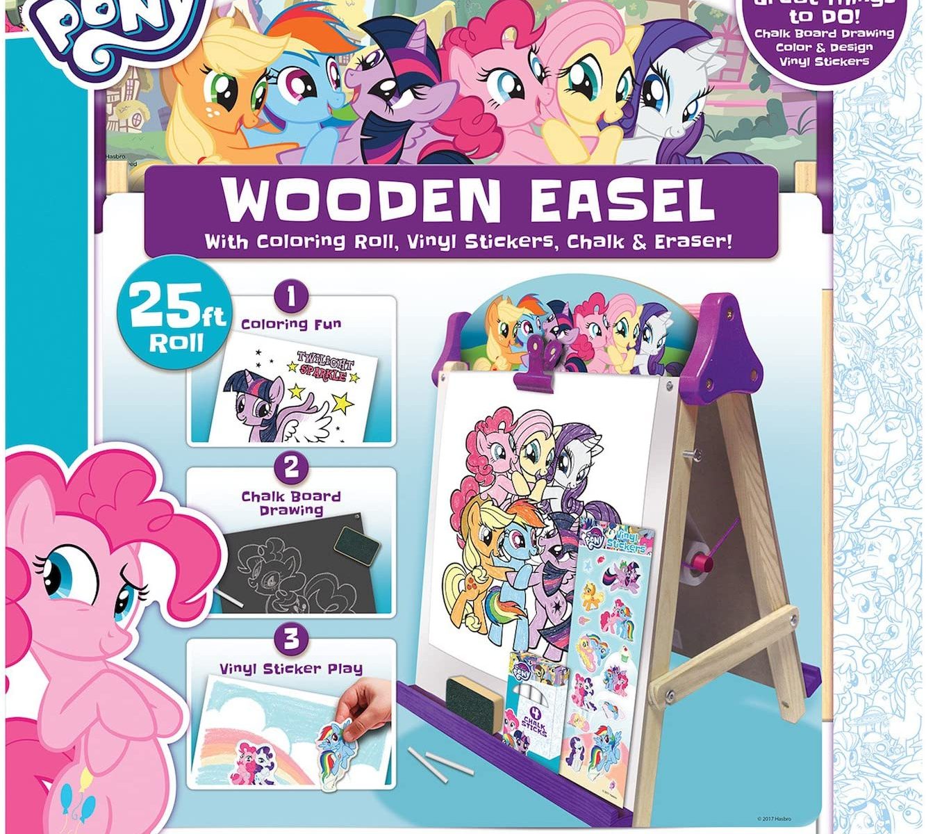 MLP Wooden Easel with 25-Foot Coloring Roll Set 1