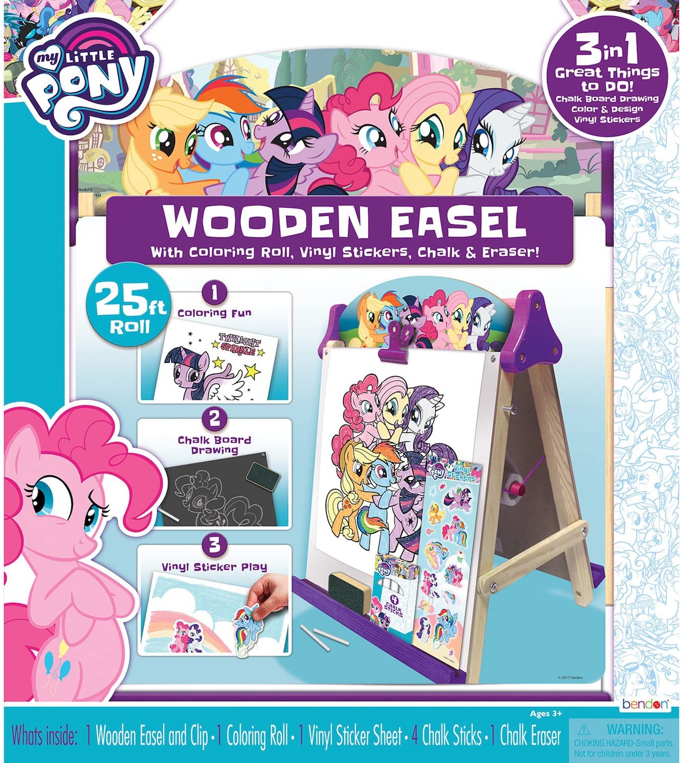 MLP Wooden Easel with 25-Foot Coloring Roll Set 1