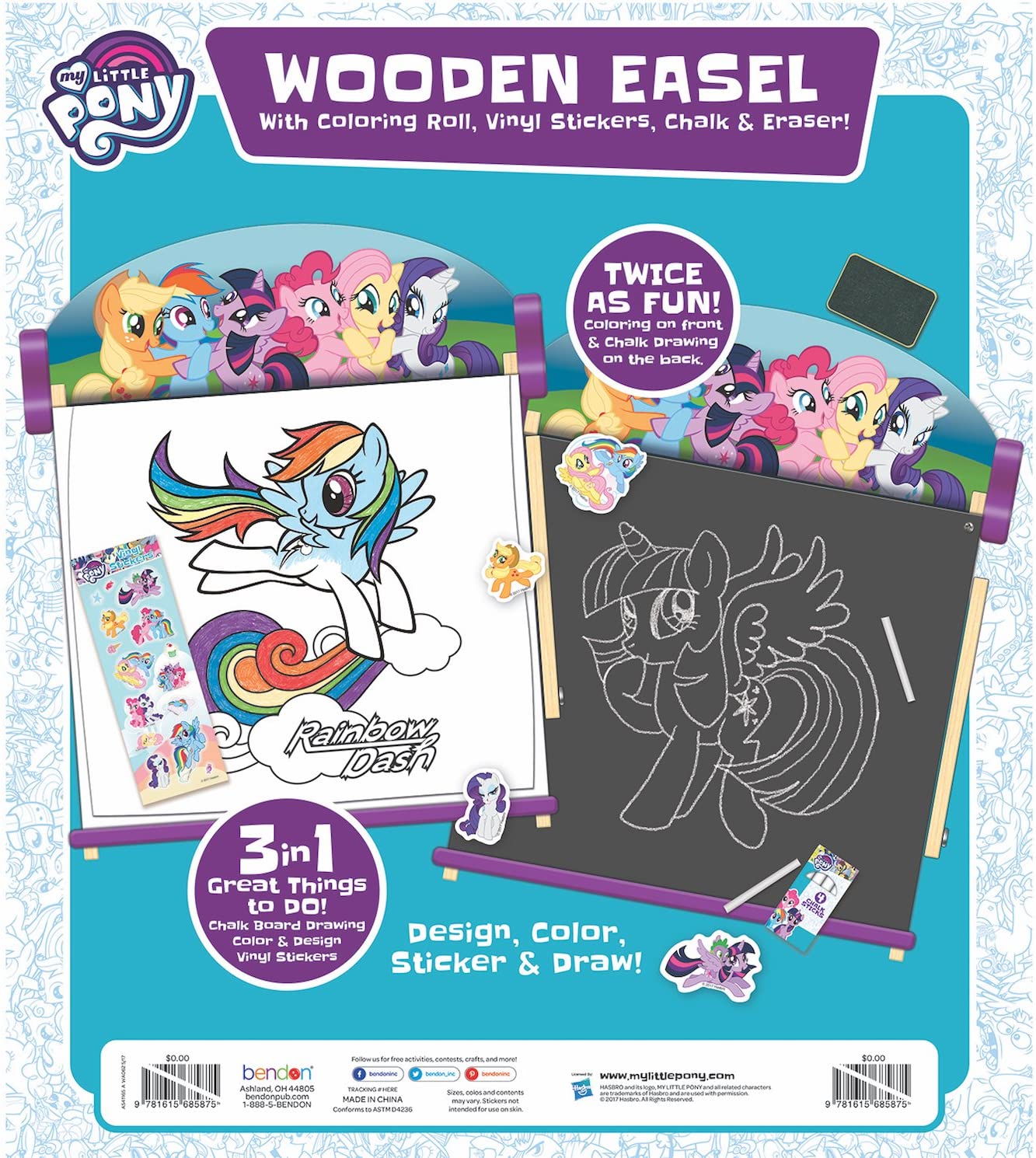 MLP Wooden Easel with 25-Foot Coloring Roll Set 2