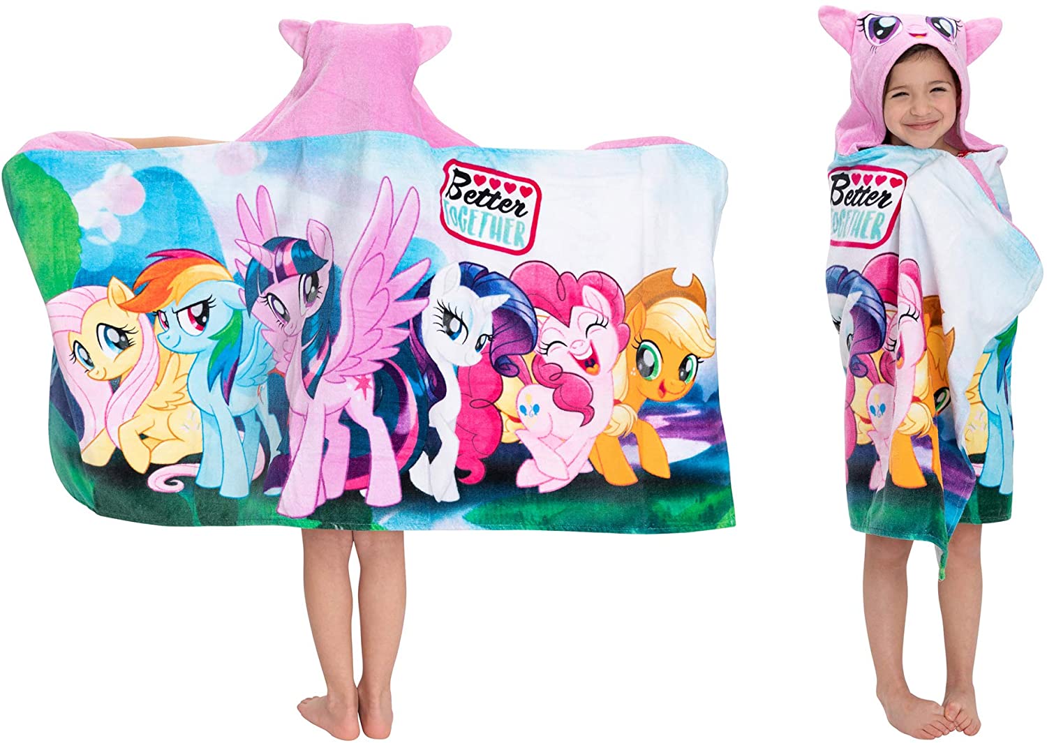 MLP Mane 6 Better Together Bath and Beach Hooded Towel Wrap 1