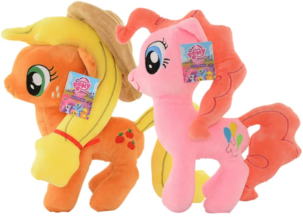 MLP Pinkie Pie and Applejack Plush Doll Toy 2-Pack Set 1