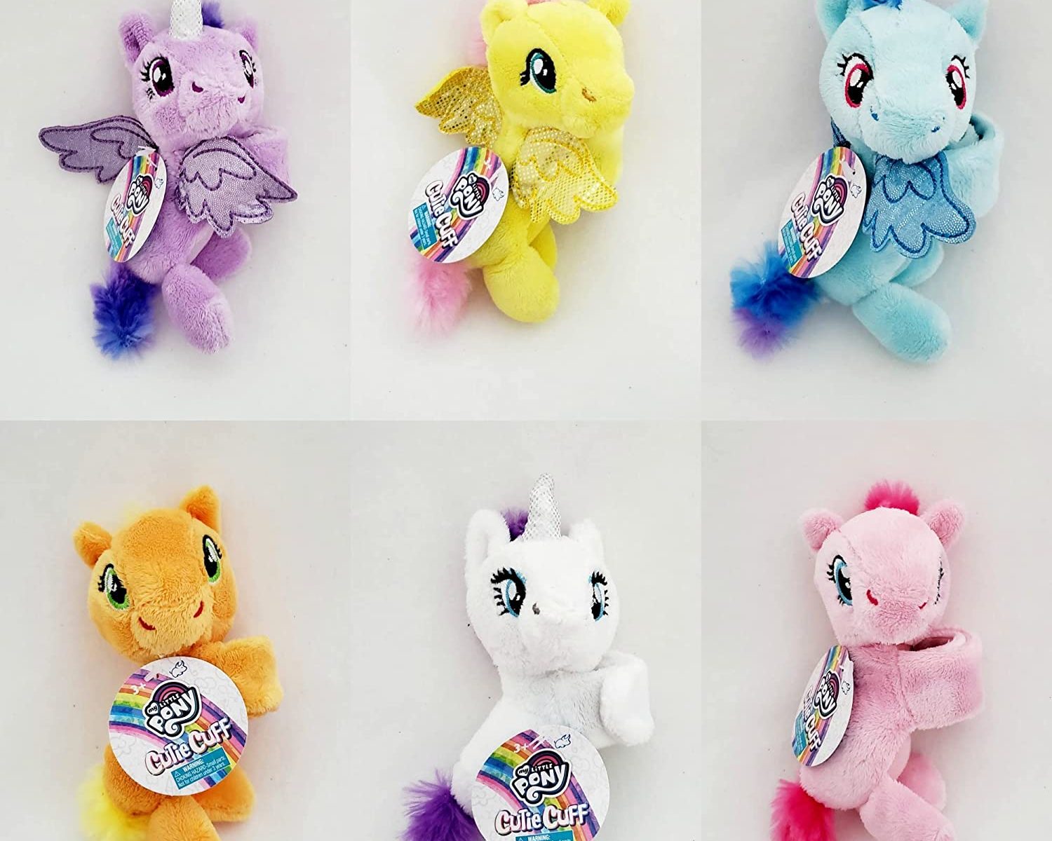 MLP Mane 6 Cutie Cuff Plush Toy Characters Bundle