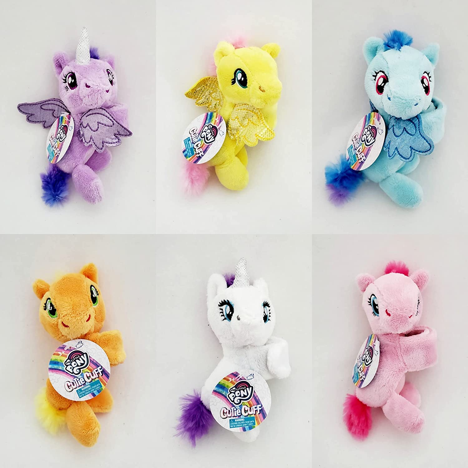 MLP Mane 6 Cutie Cuff Plush Toy Characters Bundle