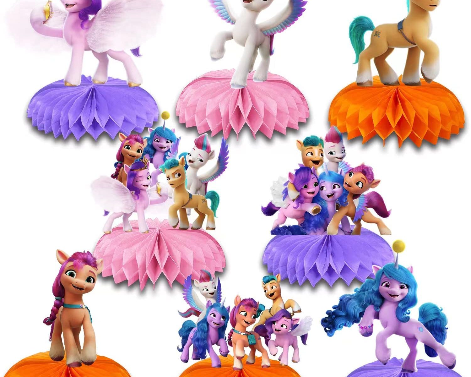 MLP: ANG Birthday Party Honeycomb Centerpieces 8-Pack 1