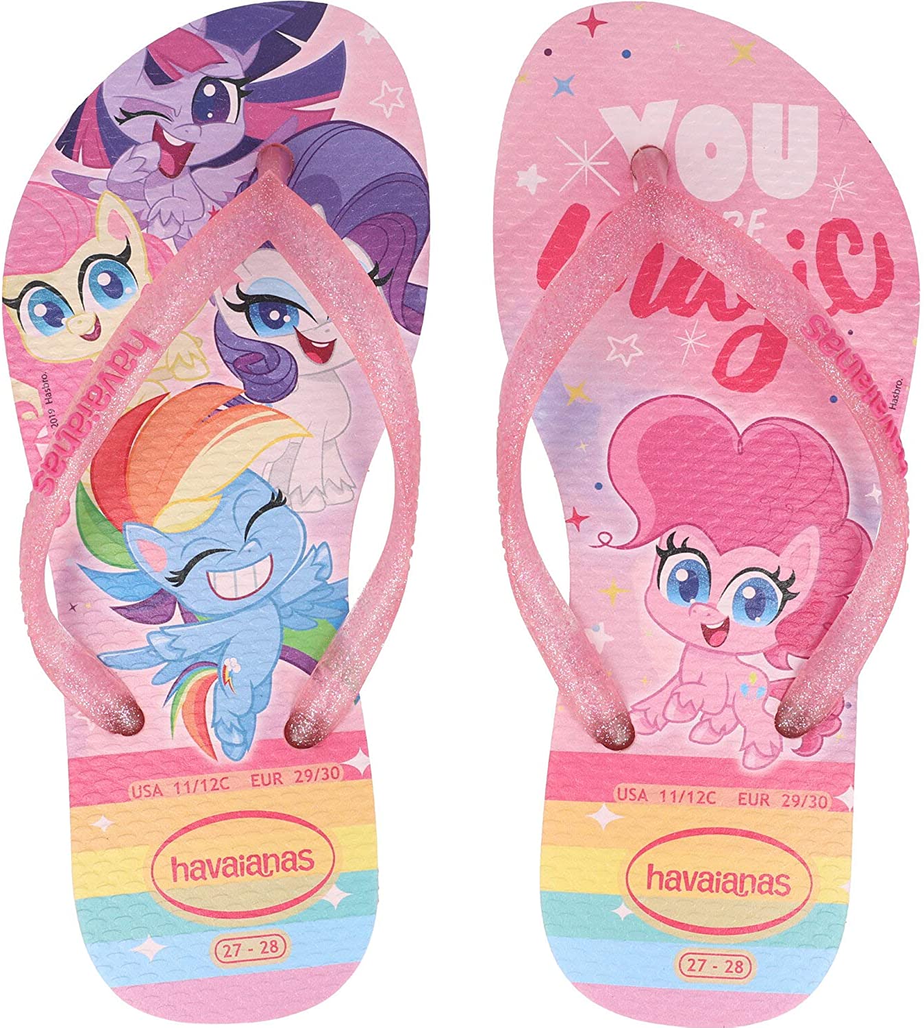 MLP: PL Macaron Pink Rubber Child Flip Flops Sandals 1