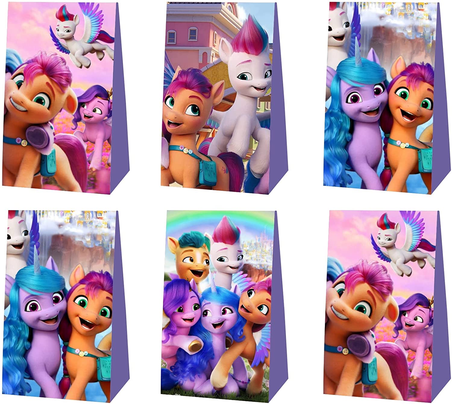 MLP: ANG Birthday Party Supplies Party Favor Gift Bags 12-Pack Bundle 1