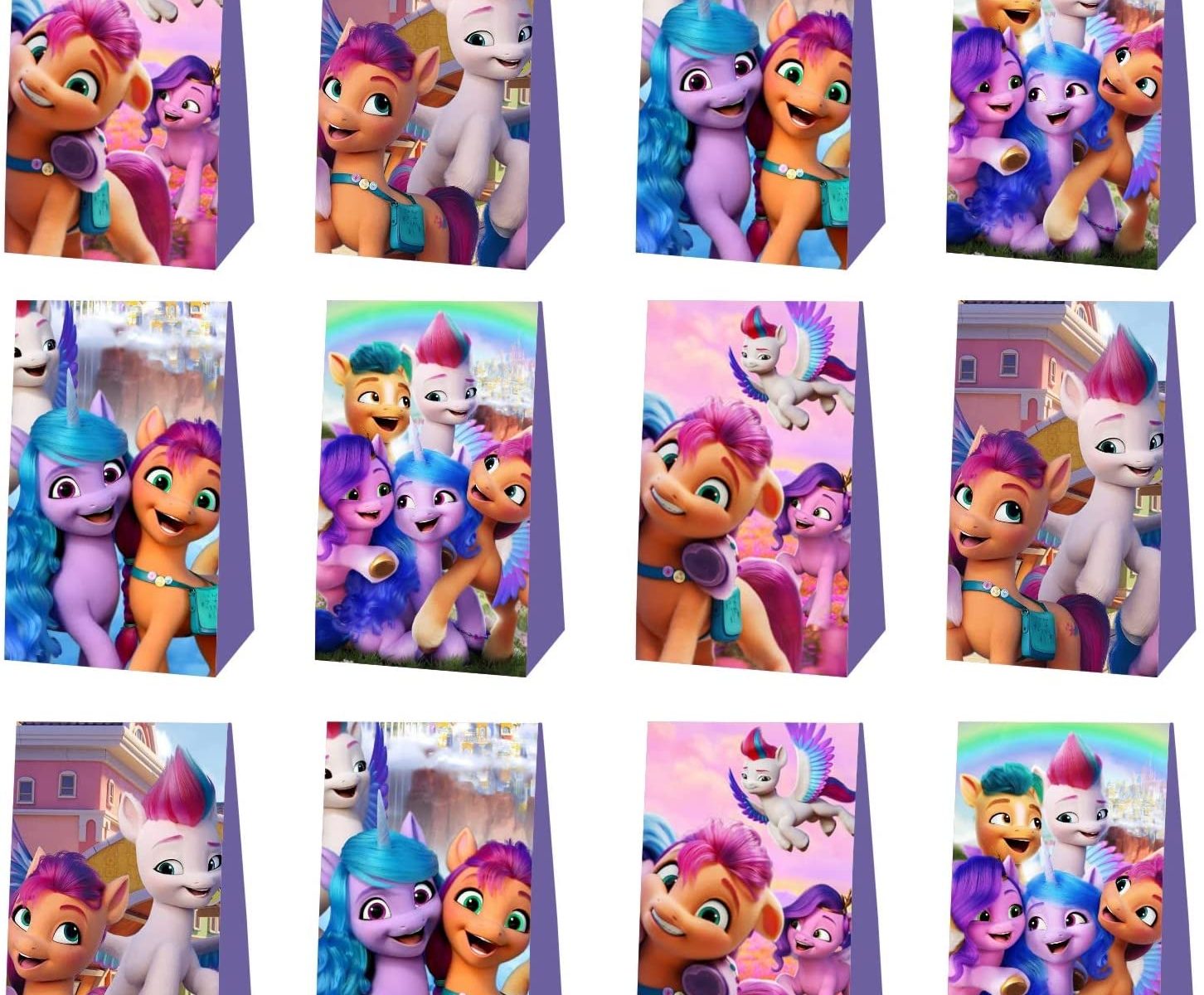 MLP: ANG Birthday Party Supplies Party Favor Gift Bags 12-Pack Bundle 2