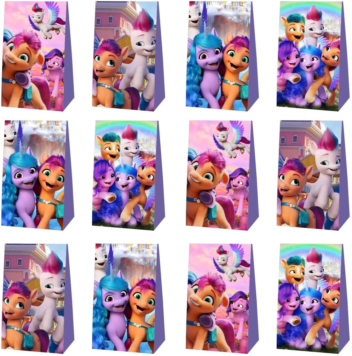 MLP: ANG Birthday Party Supplies Party Favor Gift Bags 12-Pack Bundle 2