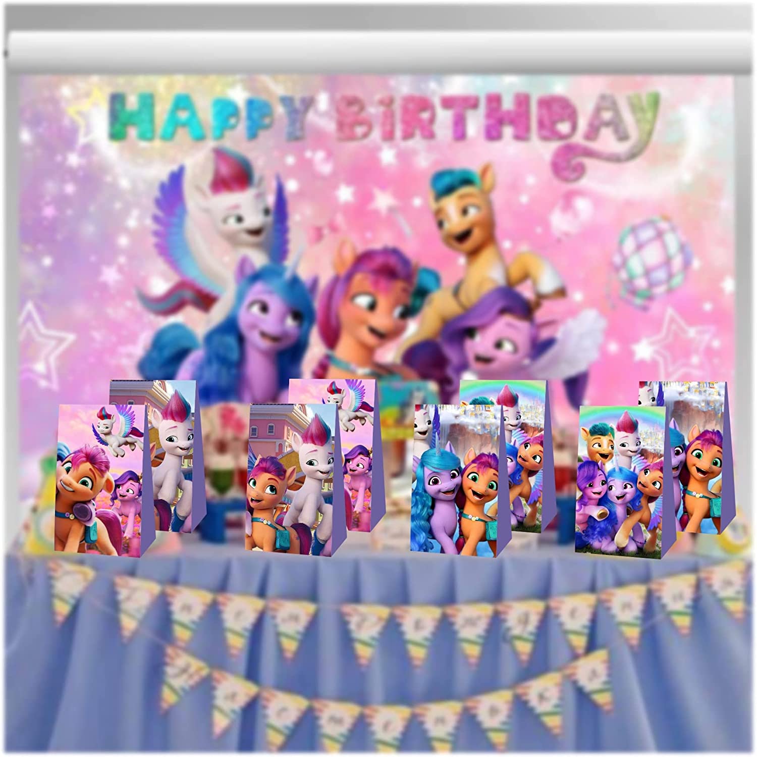 MLP: ANG Birthday Party Supplies Party Favor Gift Bags 12-Pack Bundle 3