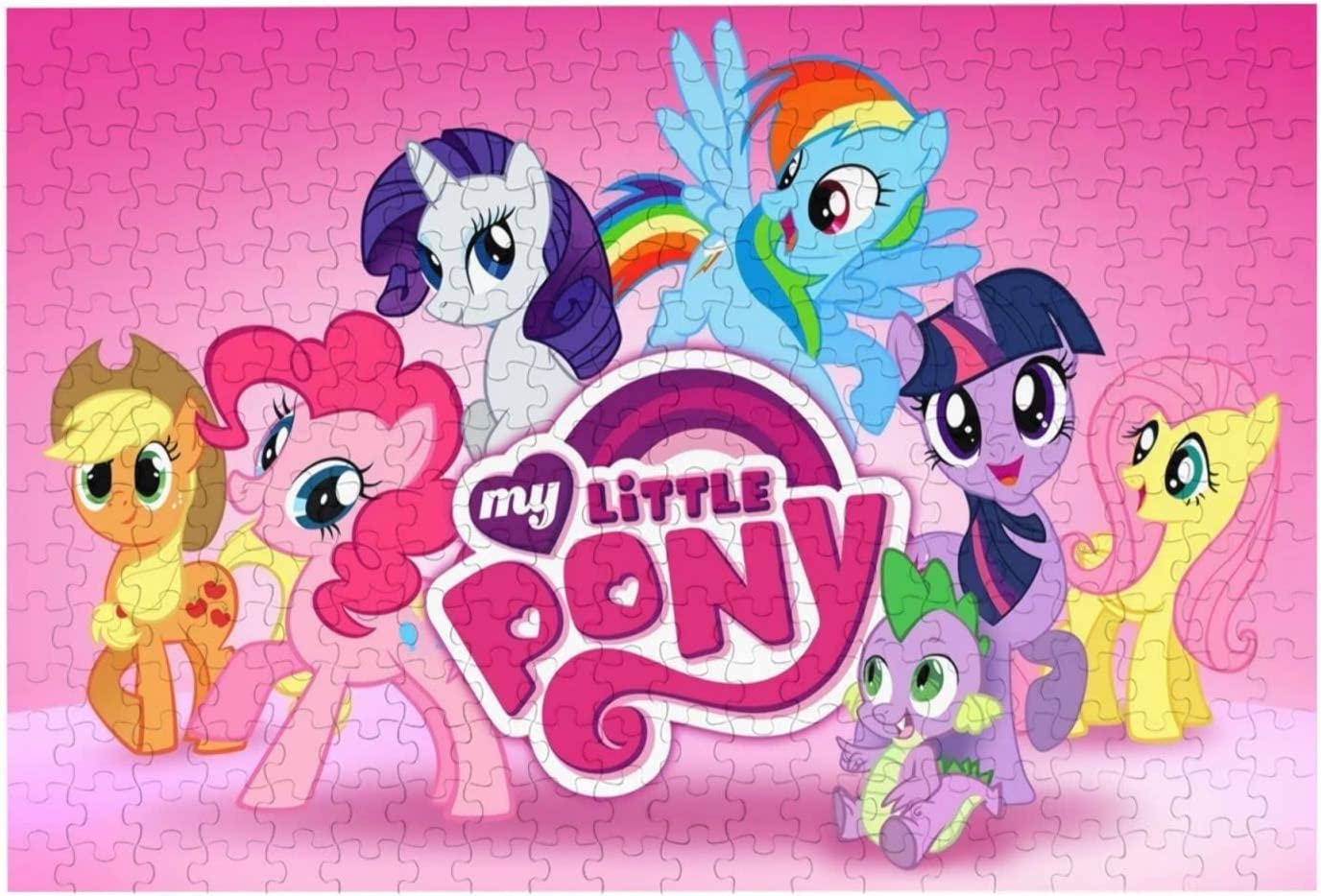 MLP Mane 6 and Spike Wooden Picture 300 Piece Puzzle 1