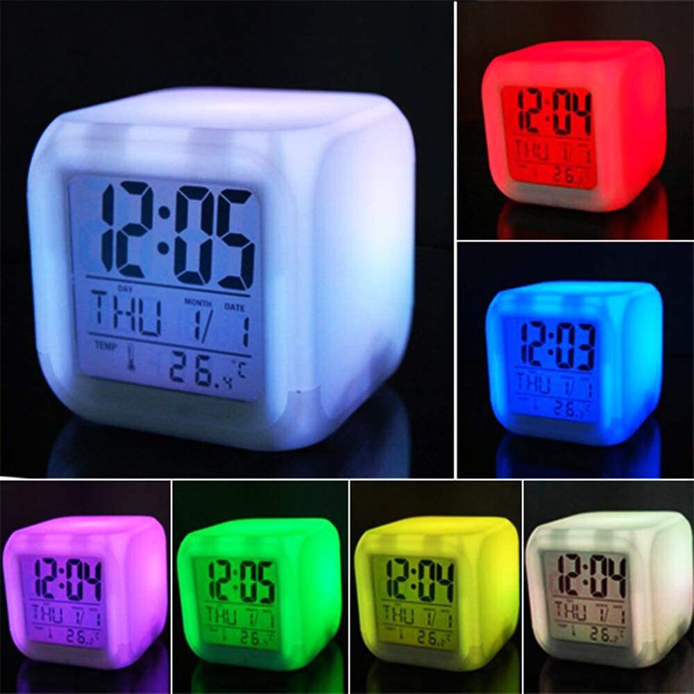 MLP Mane 6 7 Color LED Change Digital Glowing Alarm Clock Cube 2