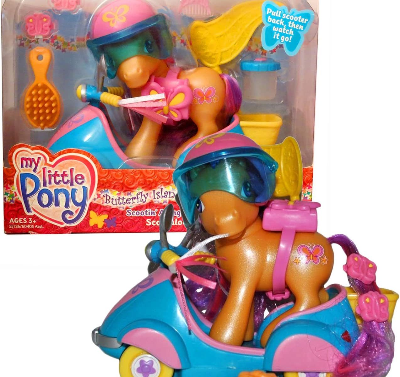 MLP Scootaloo Butterfly Island Scootin' Along Figure set