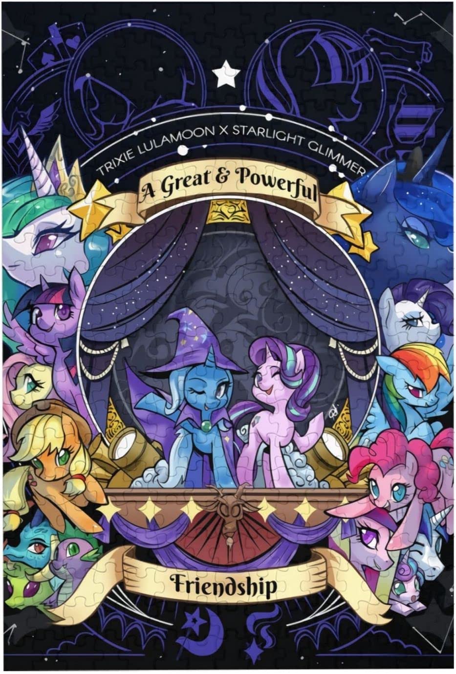MLP A Great And Powerful Friendship Wooden Picture 300 Piece Puzzle 1