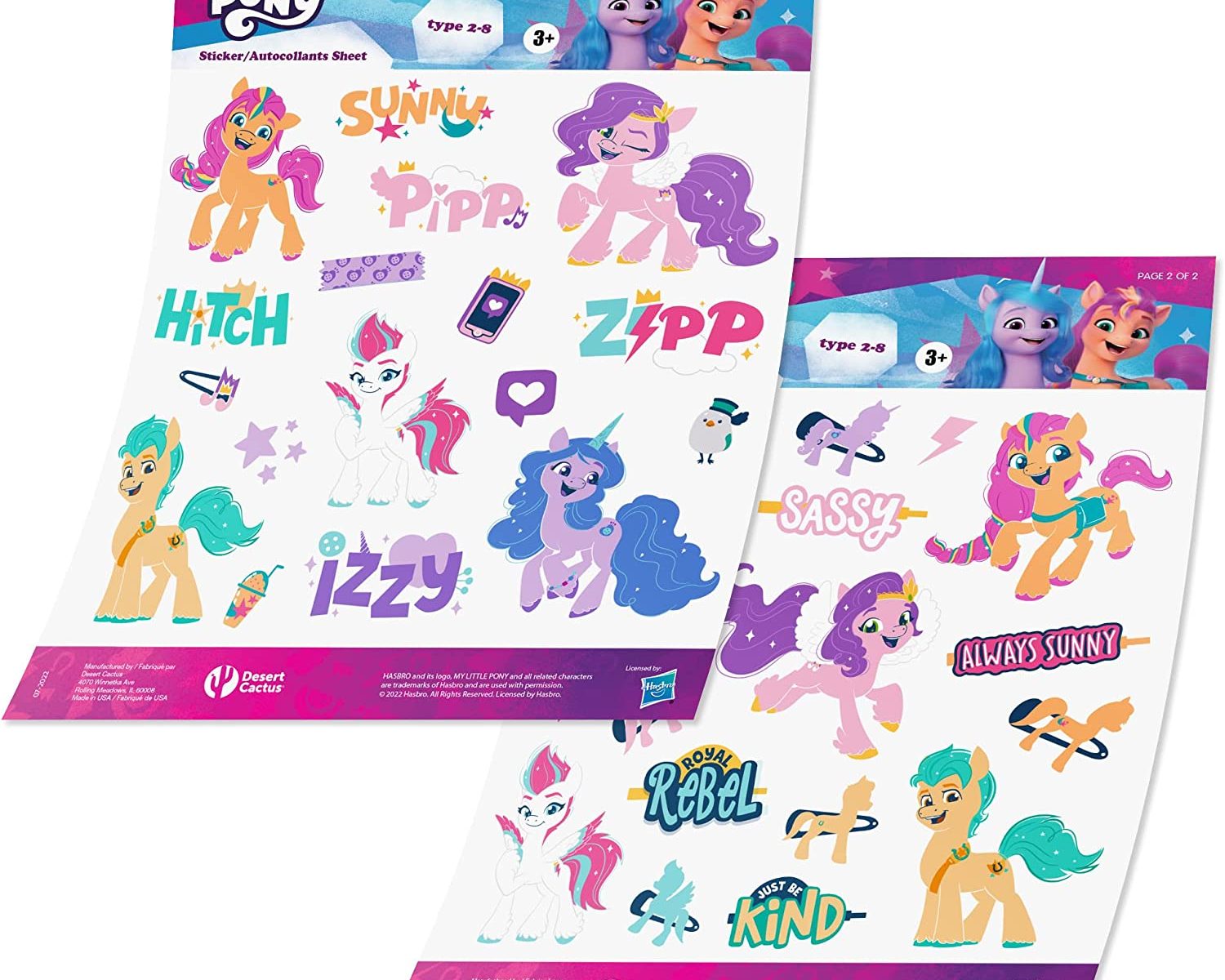 MLP: ANG Sticker Vinyl Decal 2-Page Set 1