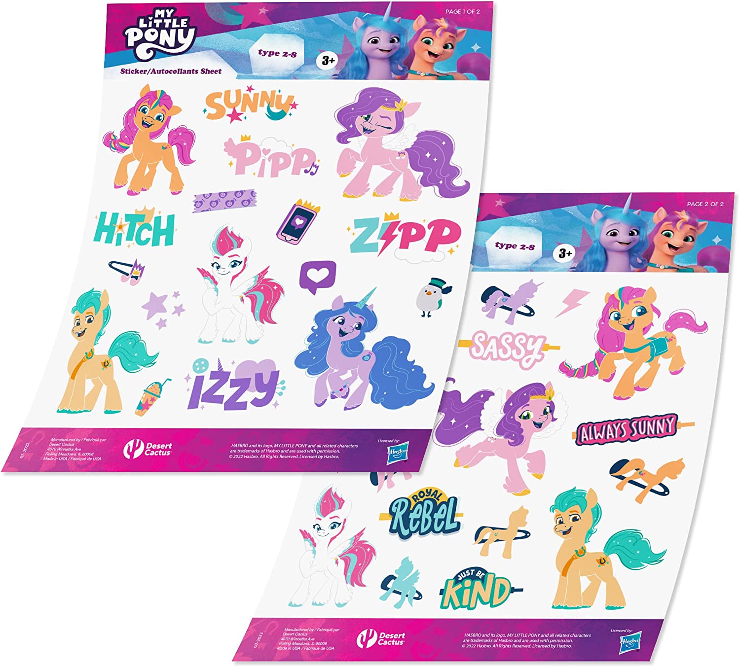 MLP: ANG Sticker Vinyl Decal 2-Page Set 1