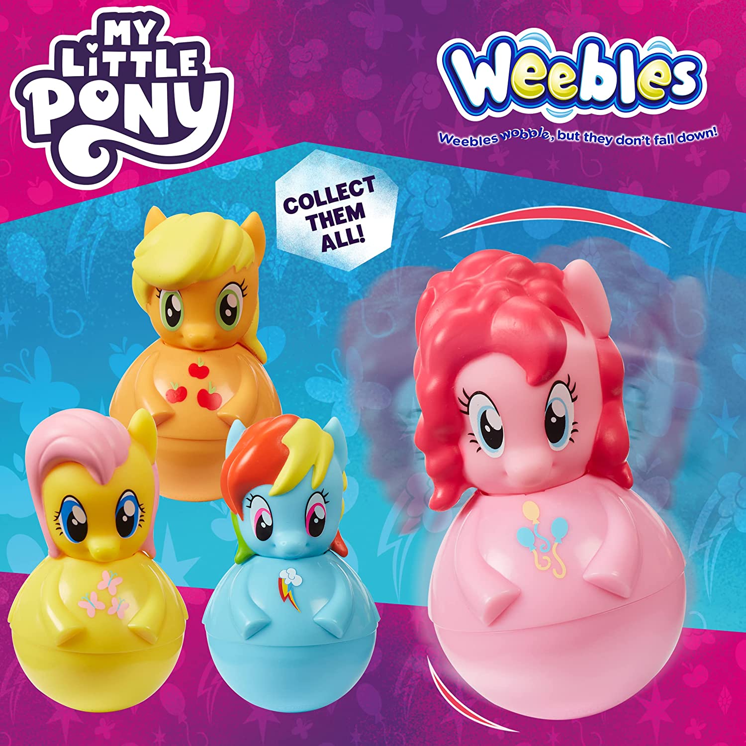 MLP Character Weebles Wobble Figure 4-Pack 3