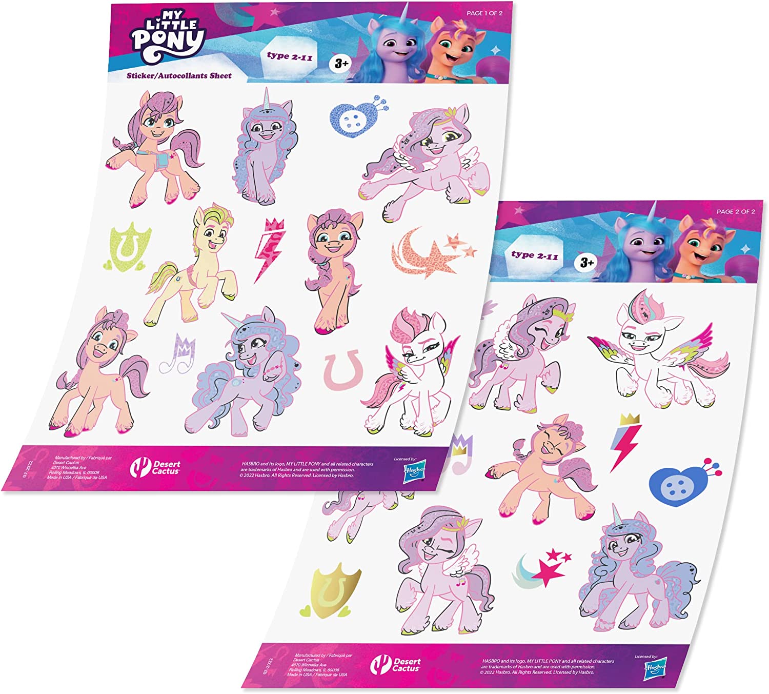 MLP: ANG Mane 5 Light Colored Vinyl Decal Sticker Set 1