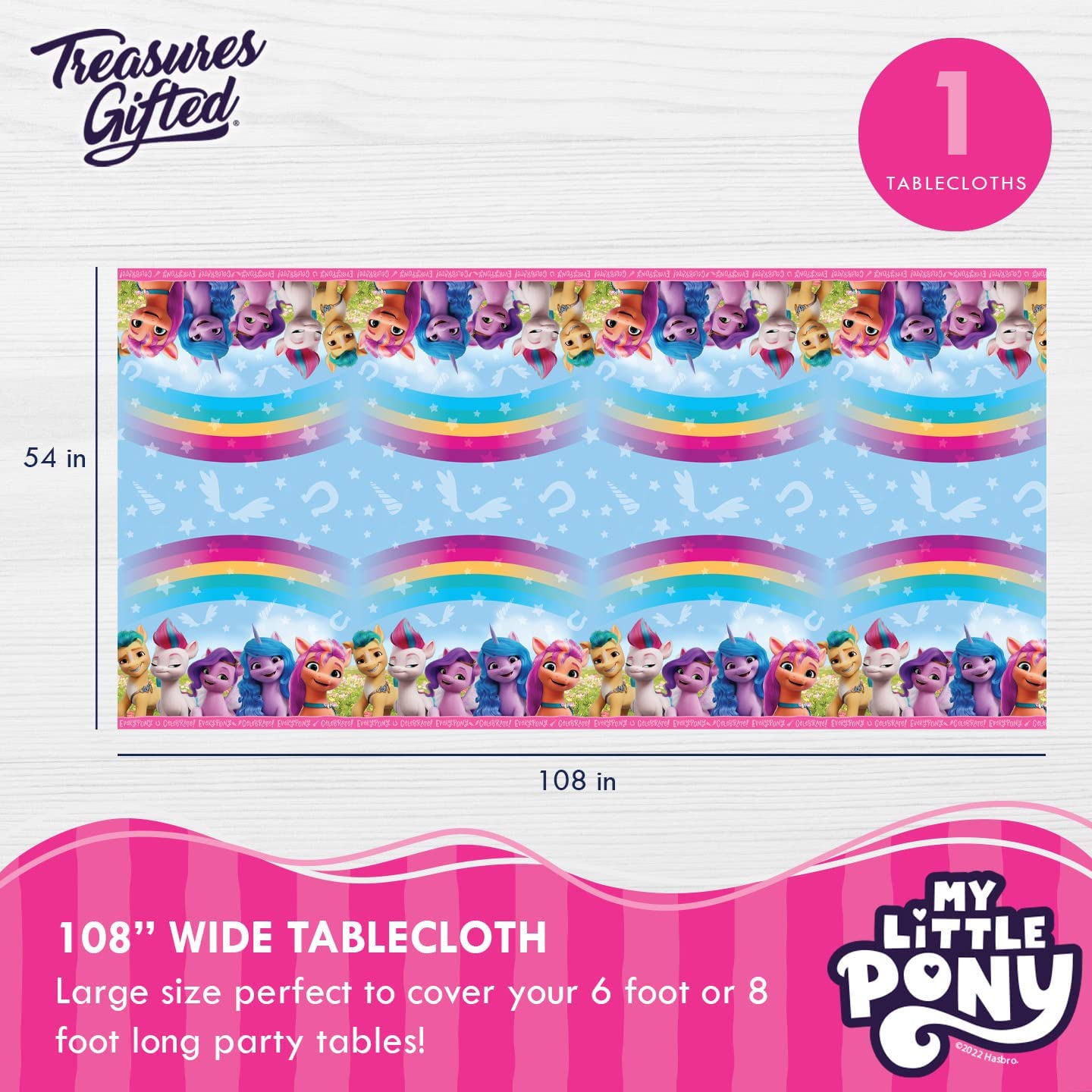 MLP: ANG Mane 5 Birthday Party Tablecloth 2