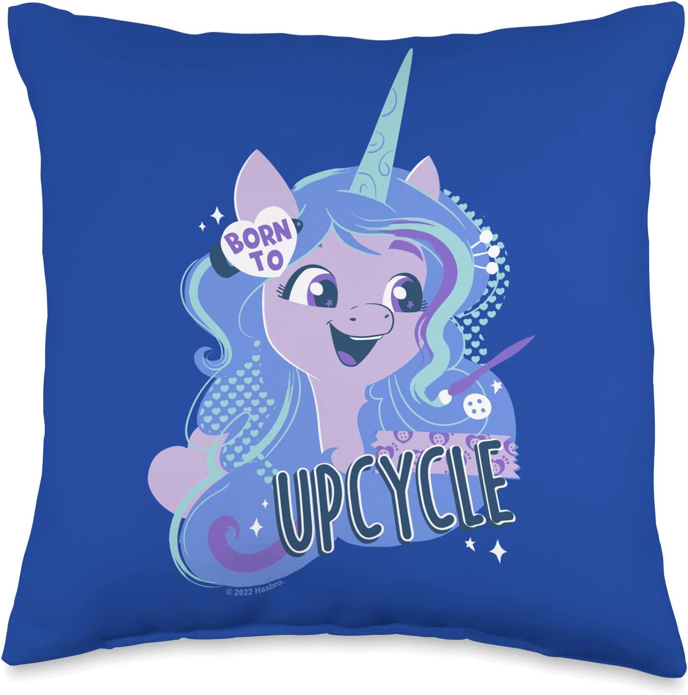 MLP: ANG Izzy Moonbow Born To Upcycle Throw Pillow 1