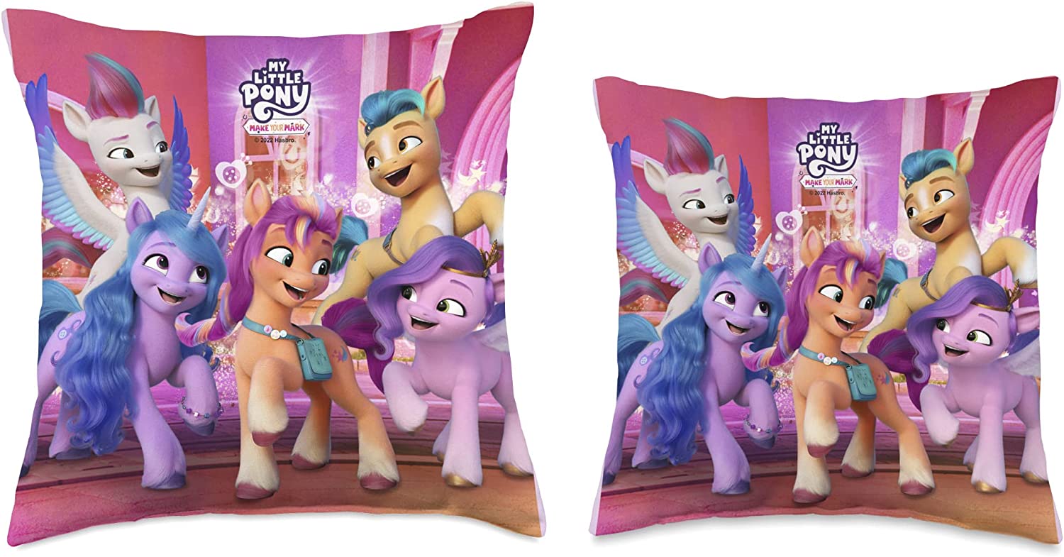 MLP: ANG Sunny and Friends Group Shot Throw Pillow 3