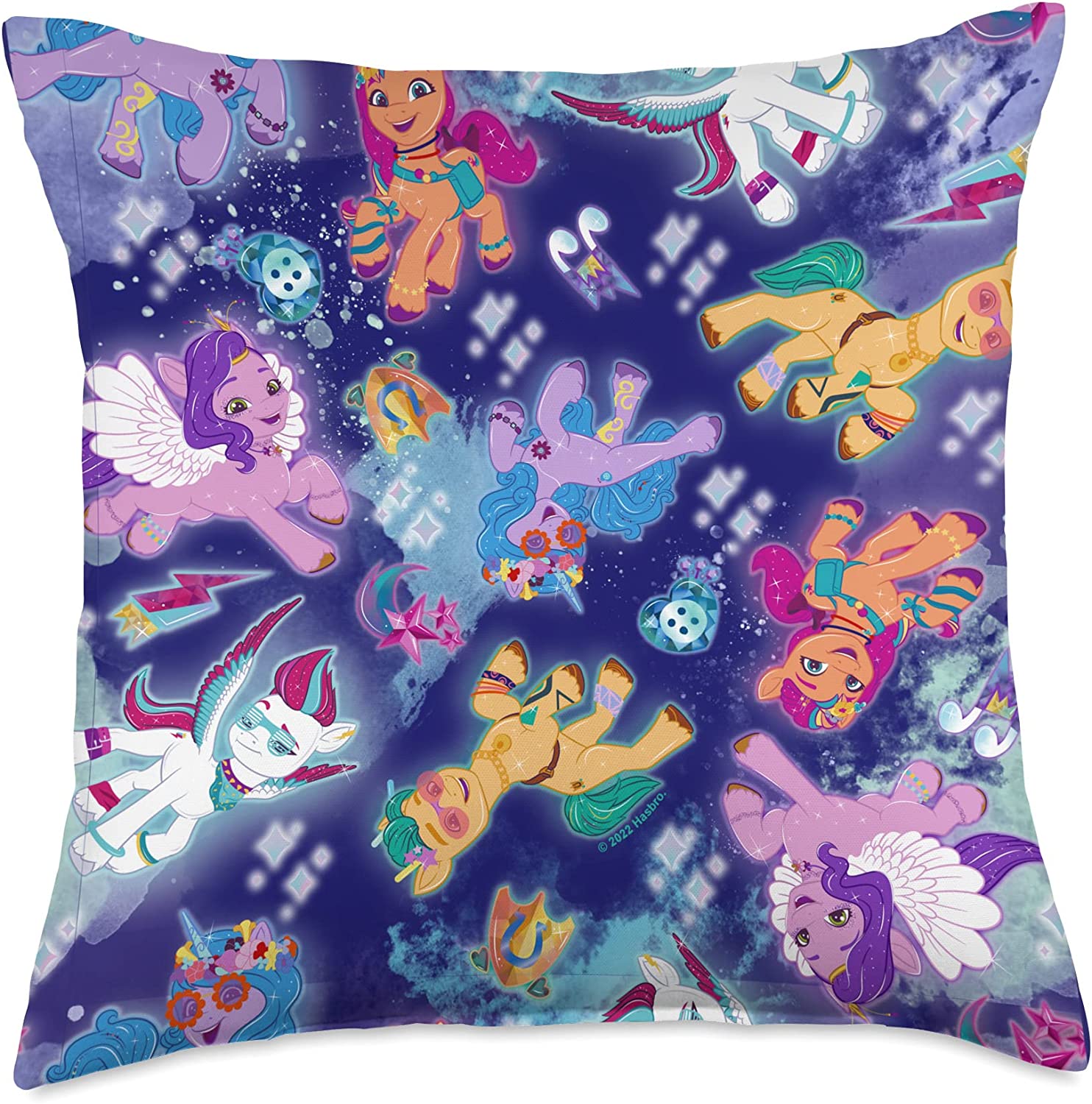 MLP: ANG Mane 5 Pattern Throw Pillow 1