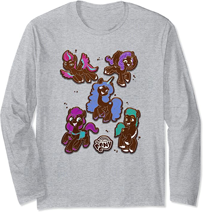 MLP: ANG Mane 5 Christmas Gingerbread Long Sleeve T-Shirt