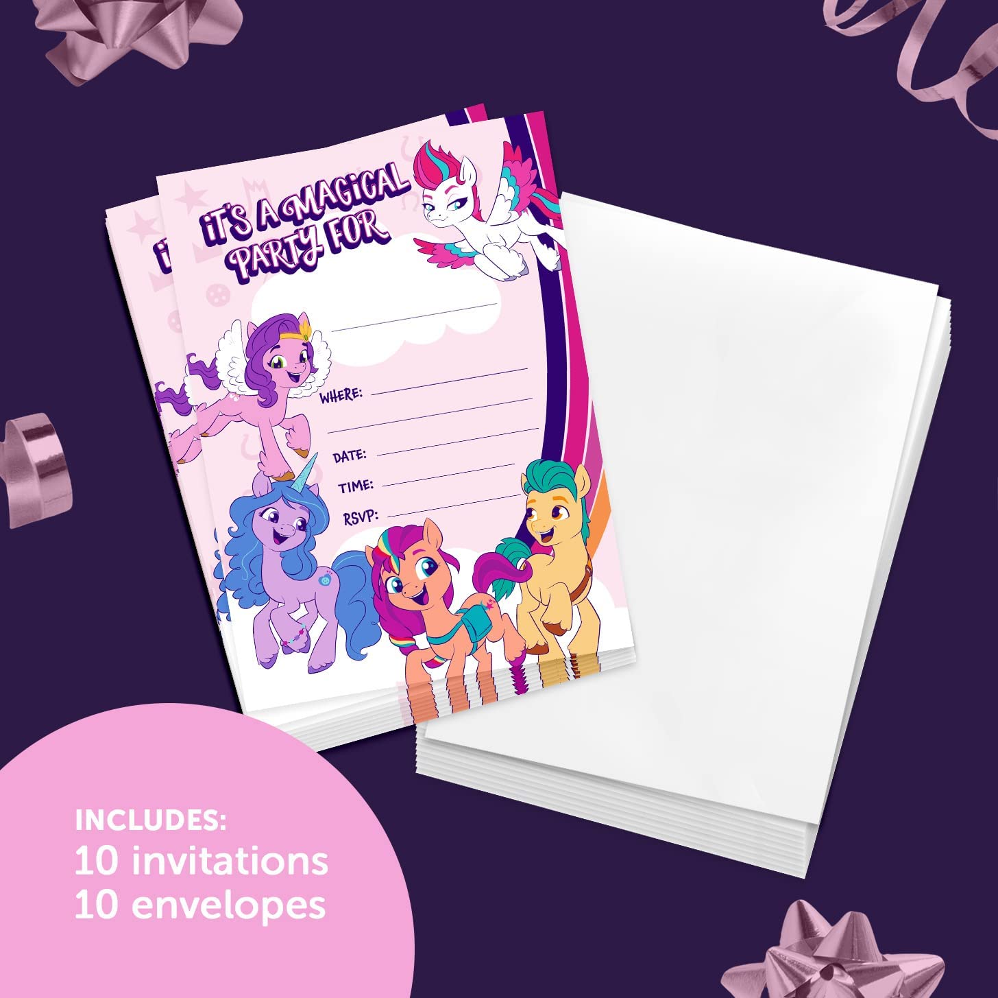 MLP: MYM Invitation Invites and Party Favor Sticker Pack 2