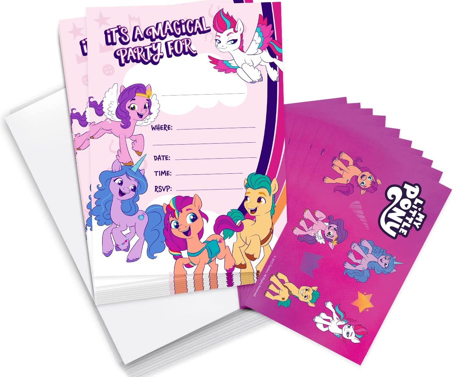 MLP: MYM Invitation Invites and Party Favor Sticker Pack 1