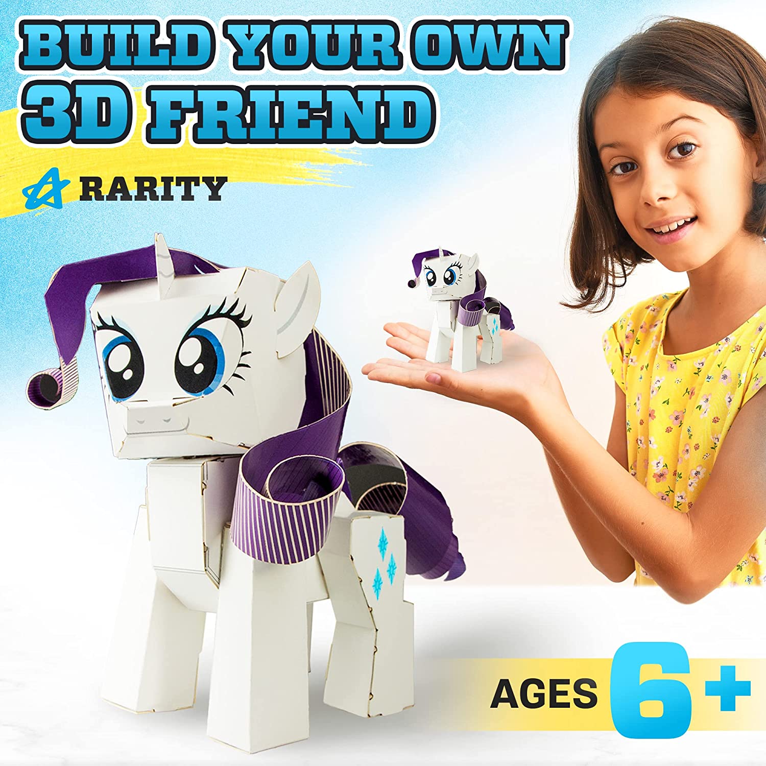 MLP Rarity Cubles 3D Paperboard Constructible Set 3