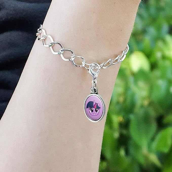 MLP Princess Twilight Sparkle Face Antiqued Bracelet Pendant Charm 4