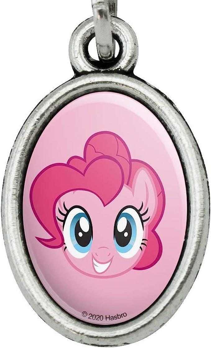 MLP Pinkie Pie Face Antiqued Bracelet Pendant Zipper Charm 2