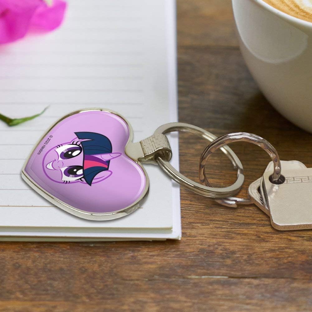 MLP Princess Twilight Sparkle Face Heart Love Metal Keychain 4