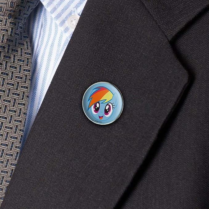 MLP Rainbow Dash Face Metal Tie Tack Hat Lapel Pin 3