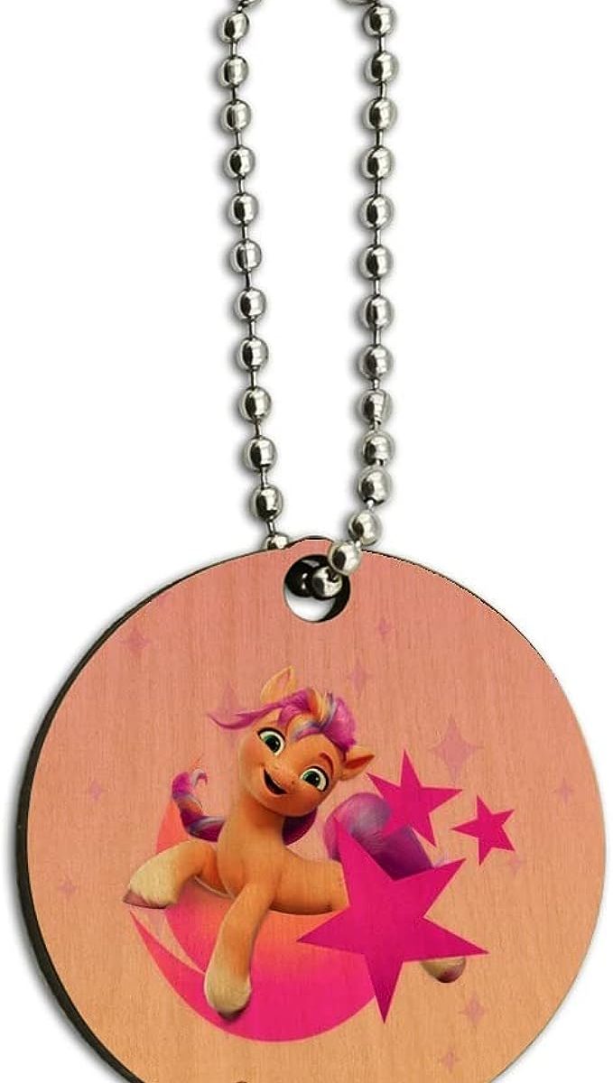 MLP: MYM Sunny Starscout Wooden Round Keychain Ring 1