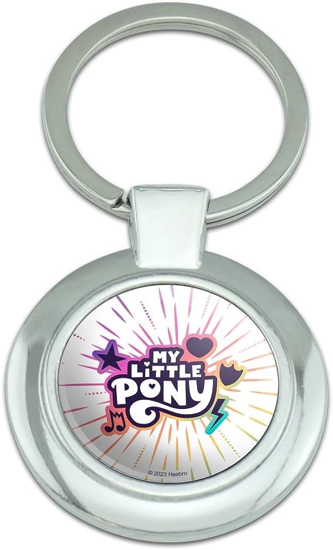 MLP: MYM Logo Classy Round Chrome Plated Metal Keychain 1