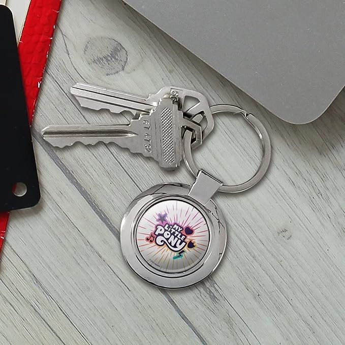 MLP: MYM Logo Classy Round Chrome Plated Metal Keychain 3