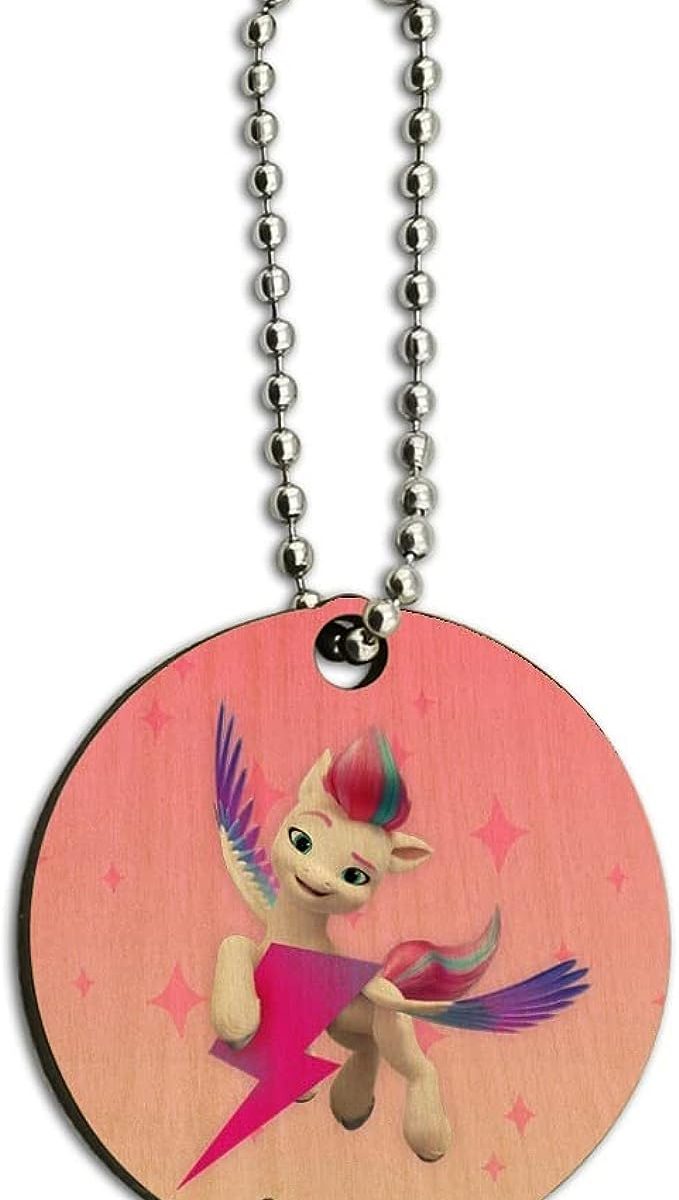 MLP: MYM Zipp Storm Wooden Round Keychain Ring 1