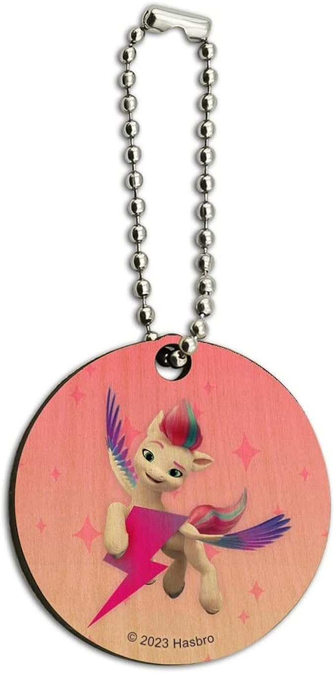 MLP: MYM Zipp Storm Wooden Round Keychain Ring 1