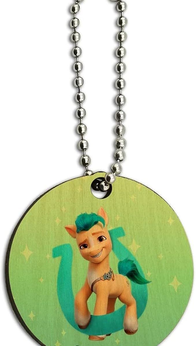 MLP: MYM Hitch Trailblazer Wooden Round Keychain 1