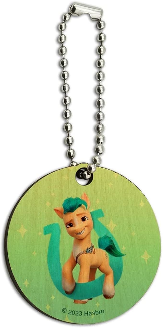 MLP: MYM Hitch Trailblazer Wooden Round Keychain 1