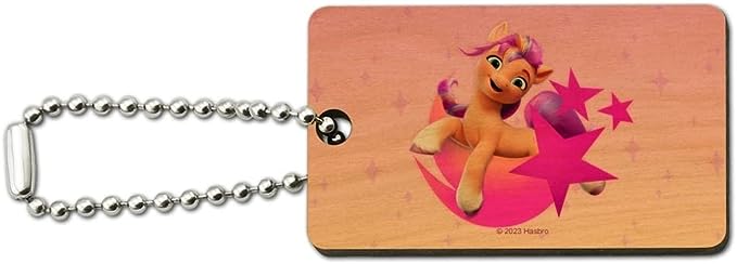 MLP: MYM Sunny Starscout Wooden Rectangle Keychain 1