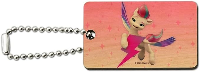 MLP: MYM Zipp Storm Wooden Rectangle Keychain 1