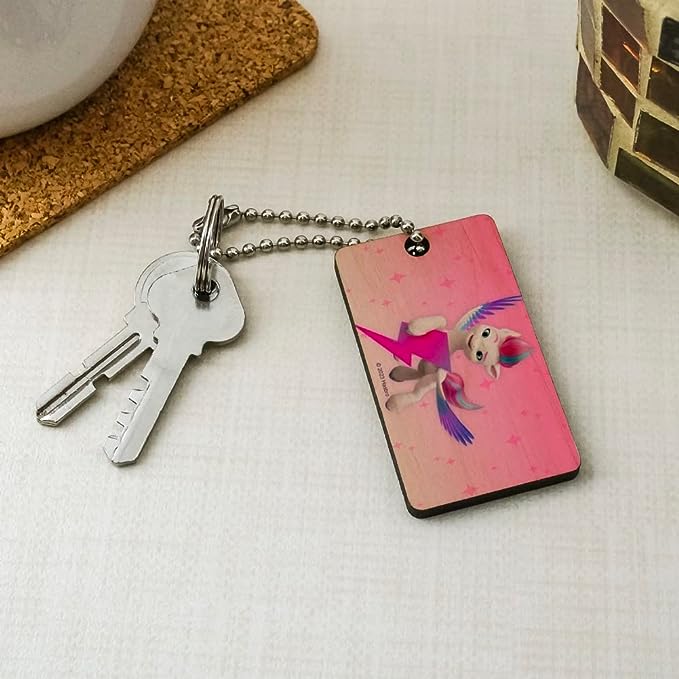 MLP: MYM Zipp Storm Wooden Rectangle Keychain 3