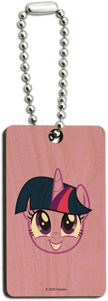 MLP Princess Twilight Sparkle Face Wooden Rectangle Keychain 1